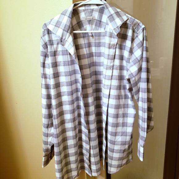 NWOT Perry Ellis Mens buttoned down shirt size L - Picture 6 of 8